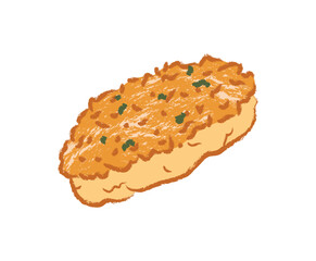 Pork floss bread with nori sheet