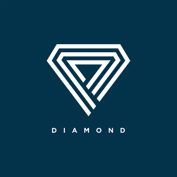Luxury diamond logo vector design element icon with creative style
