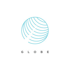 Globe logo vector design element icon with creative style