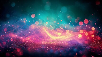 Vintage-toned background with Abstract Glitter Lights in Shades of Purple and Blue. Made with Generative AI Technology
