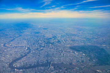 バンコク首都圏の空撮・タイ　Sky View of Bangkok , Thailand