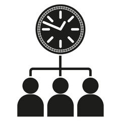Business management team. Work time icon. Vector illustration. EPS 10.