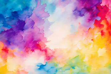 Obraz premium Colorful, Impressionistic Watercolor Abstract Painting Background