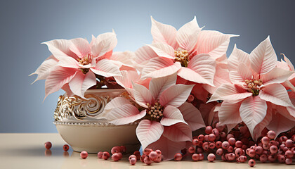 Freshness of nature beauty in a single flower bouquet generated by AI