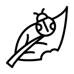 ladybug line icon