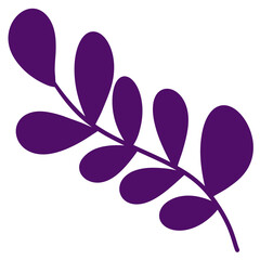 Purple color leaf vector illustration