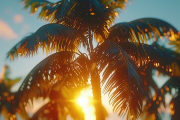 beautiful tropical sunset on ocean beach professional photography