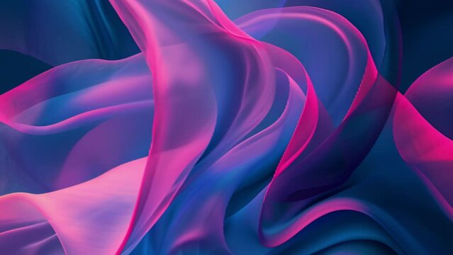 Blue and purple fabric texture motion graphic video.