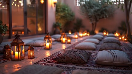 Delve into the Tranquil Atmosphere of Ramadan Reflections in a Serene Mosque Setting