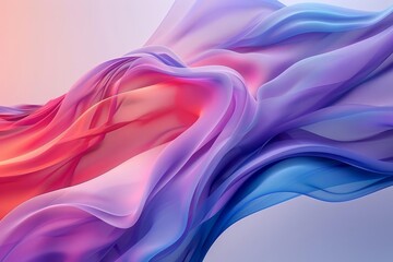 Fototapeta premium Sleek abstract design 3d wave pattern Elegant gradient Fluid dynamics Modern art Visual texture