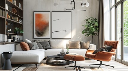 Contemporary living room interior design 