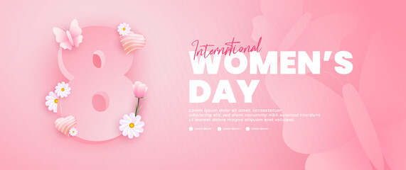 International women's day banner design