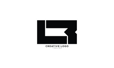 Fototapeta premium LR Abstract initial monogram letter alphabet logo design