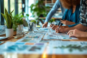 Fototapeta premium Corporate Business Photography of a Strategic Planning Committee, Generative AI