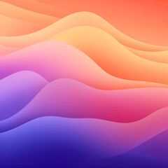 Flowing Waves Soft Silk Texture in Blue and Pink Illustration