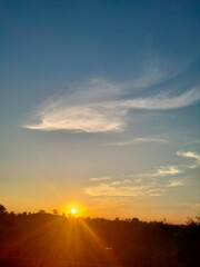 sunset in the mountains