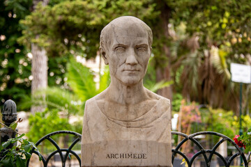 Bust of Greek Mathematician Archimedes