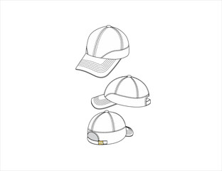 Bon&eacute; base vetorizada com recortes