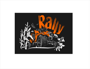 Estampa para camiseta  vetorizada rally