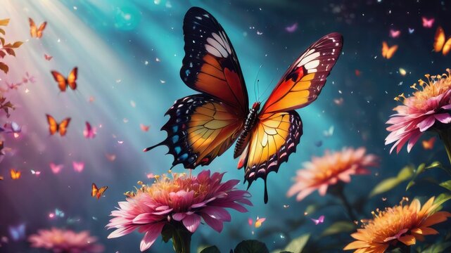 Monarch butterfly on a flower, Butterfly on flower, Butterfly wallpaper, Butterflies are flying on flowers and it is a natural background