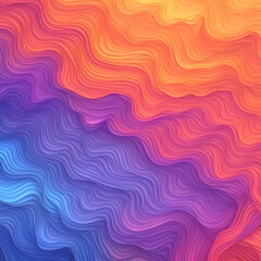 Fototapeta premium Flowing Waves Soft Silk Texture in Blue and Pink Illustration