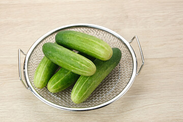 Fresh and healthy organic cucumbers 

