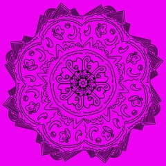 ornamental round lace ornament Flower edition Purple HD Unique download