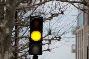 Close-up traffic light