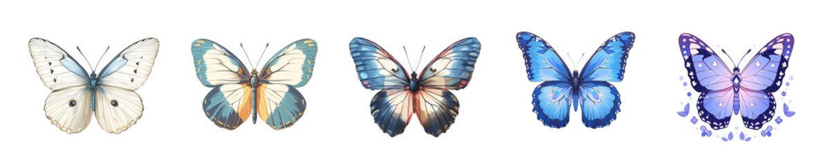 Obraz premium Watercolor butterfly on white background.Isolated image.