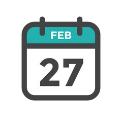 February 27 Calendar Day or Calender Date for Deadlines or Appointment