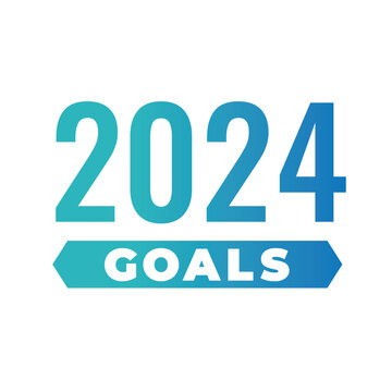 2024 SMART Goals Vector graphic - various Smart goal keywords