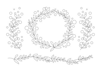 国際女性デー,線画,植物,フレーム,ミモザ,装飾,罫線,シンプル