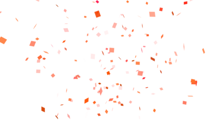 Background material with dancing red confetti　赤い紙吹雪が舞う背景素材
