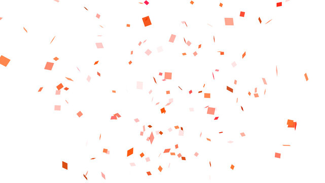 Background material with dancing red confetti　赤い紙吹雪が舞う背景素材
