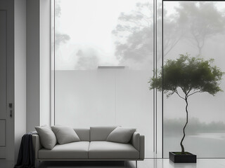 modern living room with sofa