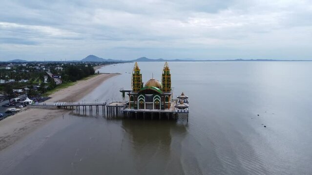 The floating mosque or Ziyadatul Abrar mosque is in Pagatan, Tanah bumbu district, South Kalimantan