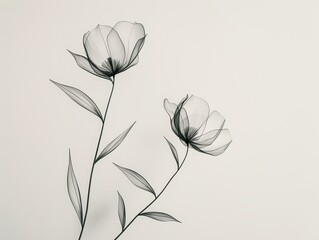 One-line art capturing the essence of a random botanical element elegance in simplicity