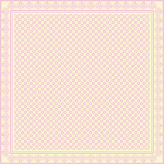 Hijab scarf flower abstract pattern.Ethnic geometric ornament with frame motif border hijab pattern.Design for fabric,print,scarves,shawl,kerchief,bandana,clothing,pareo,pillows,tablecloth,decoration.