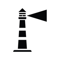 Lighthouse icon silhouette design template isolated illustration