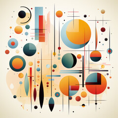 Abstract Geometric Retro Style Vector Illustration

