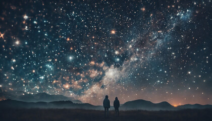 Fototapeta na wymiar Nights of Wonder: Starry Adventures in the Cosmos
