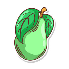 Pear fruit cartoon hand draw style 