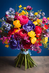Enchanting Bouquet of Dazzling FH Flowers: A Symphony of Varied Colors