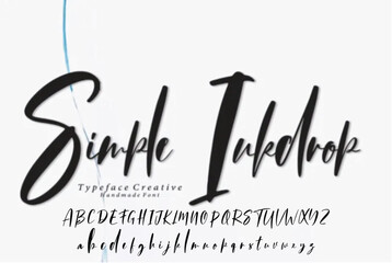 signature Font Calligraphy Logotype Script Brush Font Type Font lettering handwritten