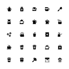 Coffee Glyph 2d Icon. Editable stroke. Pixel Perfect at 32x32