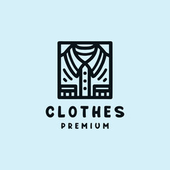Clothes Logo Monoline Vector, Fashion Icon Symbol, Apparel Creative Vintage graphic Design