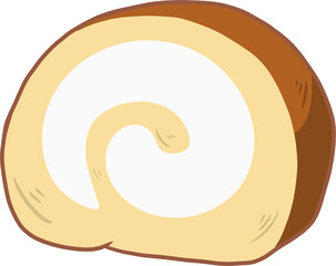 Cream Swiss Roll Cake