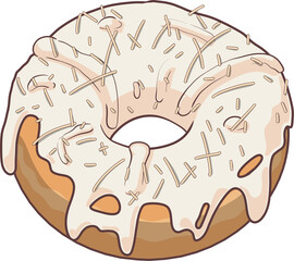 Donut white chocolate