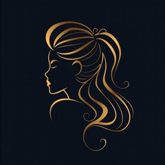 woman beauty salon logo design