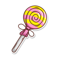 Sweet candy doodle hand draw illustration